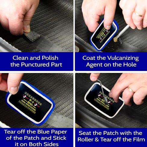 Heavy Duty Radial Tire Repair Patch Kit – Emergency Tire Plug and Patch Tool for Cars, Trucks, Buses, and Tractors 5.7 x 2.95 inch (20 PCS) in Saudi Arabia