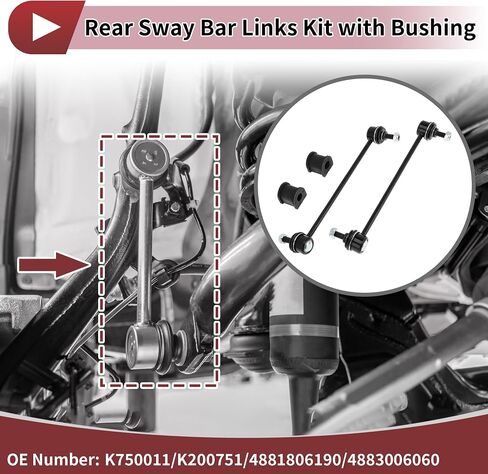 No.K750011/K200751 Rear Stabilizer Bar Links with 2 Pcs Bushing for Toyota Camry 2007-2011 for Lexus ES350 2007-2012 Sway Bar Link Kits 1 Set in Saudi Arabia