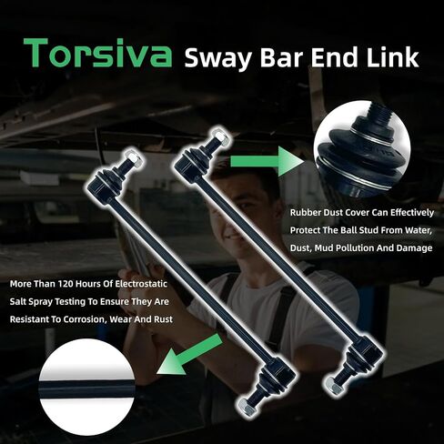 ‎‎K750096 2PCS Front Stabilizer Sway Bar End Links Fit for Compatible with Nissan 2007 2008 2009 2010 2011 2012 Sentra in Saudi Arabia