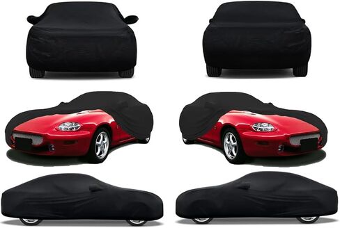 قم بتناسب حماية الغطاء الكامل للسيارة المتوافقة مع Mazda MX-5 Miata (1990-2025) ، غطاء السيارة الداخلي للتنفس للمرآب المقاوم للغبار ، ومرآب للسيارات (أسود) in Kuwait
