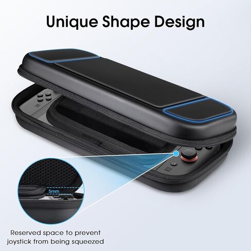 Fintie Carrying Case for Nintendo Switch 2 (2025) ، [shrackproof] قذيفة صلبة غلاف واقية محمولة مع 20 فتحات بطاقة لعبة وجيب داخلي للملحقات (أسود) in Kuwait