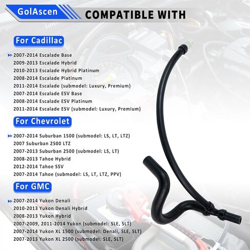 GolAscen 15834773 Engine Lower Radiator Outlet Hose for Chevrolet Silverado Tahoe Avalanche Suburban, For GMC Sierra Yukon XL 1500 2500 3500, For Cadillac Escalade, For Hummer H2, for 15792821 626553 in Saudi Arabia