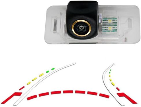 Vlicevrn HD Fisheye Vehicle Car Rear View Camera Dynamic Trajectory Tracks Line Night Vision Backup Parking Camera for BMW 1 E82 E88 3 M3 E46 E92 E96 X1 E84 X3 E83 5 M5 E39 E60 E61 X5 E53 E70 X6 E71 in Kuwait