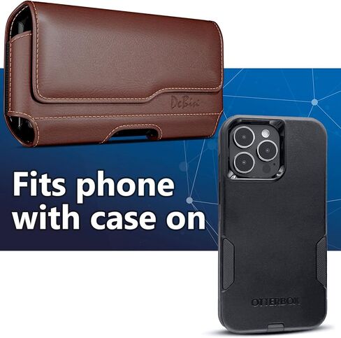 DeBin Case for Galaxy S24 Ultra 5G, S24 FE, S23 Ultra, S22 Ultra, S21 Ultra, Note 20 Ultra - Cell Phone Belt Holster with Clip Carrying Pouch Holder Cover (Fits Samsung Phone with Case on) Black in Saudi Arabia
