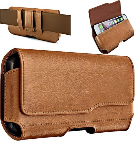 DeBin Case for Galaxy S24 Ultra 5G, S24 FE, S23 Ultra, S22 Ultra, S21 Ultra, Note 20 Ultra - Cell Phone Belt Holster with Clip Carrying Pouch Holder Cover (Fits Samsung Phone with Case on) Black in Saudi Arabia