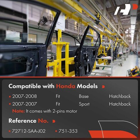 A-Premium Power Window منظم متوافق مع Honda Fit 2006 2007 2008 L4 1.5L Hatchback الخلفي مع المحرك اليسار in Saudi Arabia