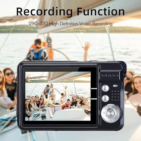 18MP Megapixel Digital Camera with 2.7" LCD Screen, Rechargeable Battery, HD Photo and Video for Indoor, Outdoor Photography for Adults, Kids (Silver) in Kuwait