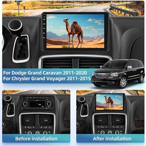 [4+64G] Upgrade Radio for Dodge Grand Caravan 2011-2020 & for Chrysler Grand Voyager 2011-2015 - 9 inch IPS Touchscreen Android Stereo - AI DSP, Carplay & Android Auto, Custom Homepage + Backup Camera in Saudi Arabia
