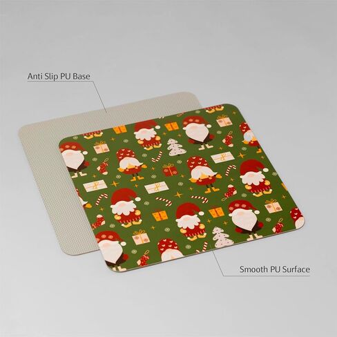 SenseAGE Slim Mouse Pad for Home/Office - Holiday Santa Mouse mat, Full Print Santa Mouse Pad, Non-Slip Lightweight&Precision-Optimized Portable Christmas Pink Mouse Pad, 8.66" x 8.66" (Jolly Santa) in Kuwait