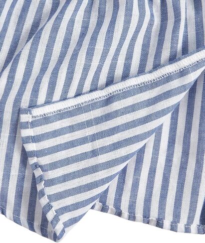 SHENHE Women's Striped Tie Front Lantern Sleeve Blouse Deep V Neck Peplum Shirt Top in Saudi Arabia