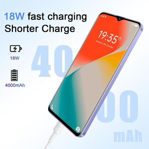 Unlocked Phone，6.52 inch Screen，Dual Cameras，4G RAM and 64G ROM/TF256GB，Supports Dual SIM Card 4G LTE FDD TDD，Android Phone (18, Black) in Saudi Arabia