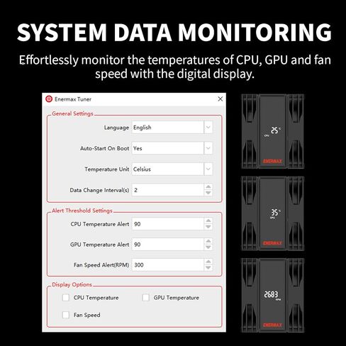 Enermax TD60 Digital ARGB CPU Air Cooler 159mm Height All-Black CPU Air Cooler Double Tower 6 Heat Pipes with Dual 120mm PWM Fan 280W TDP, for Intel 1851/1700/1200/115X, AMD AM5/AM4 in Saudi Arabia
