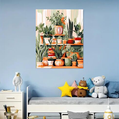 Arttoplus Flowers Paint by Numbers kit for butter-butterfly paint by kits number on canvas ، flowers painting by number adult for gift home wall decor (16 × 20 بوصة) in Kuwait