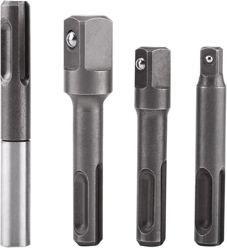 4pcs SDS Plus Adapter ، 1/4 Sex Socket Socke Adapter ، 1/4 3/8 1/2 Impact SDS Plus محول المقبس لمجموعة لتدريبات مسامير وصواميل ومحركات أقراص محمولة in Kuwait