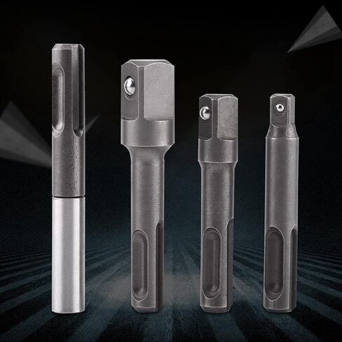 4pcs SDS Plus Adapter ، 1/4 Sex Socket Socke Adapter ، 1/4 3/8 1/2 Impact SDS Plus محول المقبس لمجموعة لتدريبات مسامير وصواميل ومحركات أقراص محمولة in Kuwait