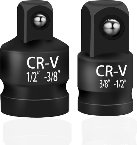 Giantree 2 Pcs Impact Socket Reducer and Adapter Set, 1/2"to 3/8" & 3/8"to 1/2" Impact Adapter Set, Steel Impact Adapter Set, Breaker Bar Wrench Conversion Kit Mechanic tools in Saudi Arabia