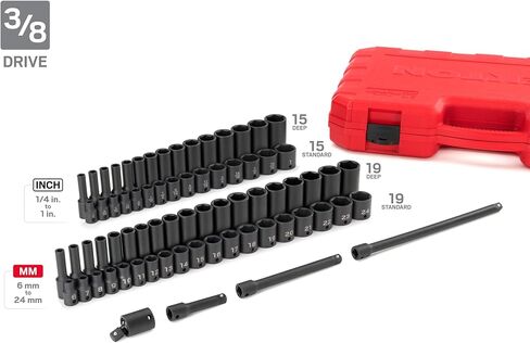 Tekton 1/4 ، 3/8 ، 1/2 بوصة محرك أقراص 6 نقاط محرك مع القضبان والصواني ، 230 قطعة (5/32-1-1/2 في. ، 4-38 مم) | SID99200 in Kuwait