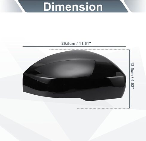 X AUTOHAUX Car Rear View Right Passenger Side Mirror Cover Cap Replacement Gloss Black for Range Rover 2013-2019, for Range Rover Sport 2014-2019, for Land Rover LR4 2014-2016 in Saudi Arabia