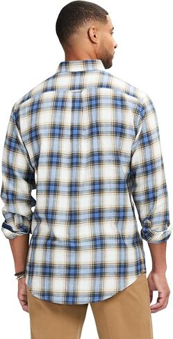 IZOD Men's Stratton Flannel Long Sleeve Button Down Shirt in Saudi Arabia