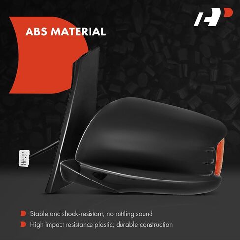A -Premium Side Power Side Power Mirror - متوافق مع Honda Odyssey 2011 2012 2013 - يدويًا مسخنًا قابل للطي أسود خارج مرآة العرض الخلفي مع إشارة الدوران - استبدال# 76200TK8A31ZA in Saudi Arabia