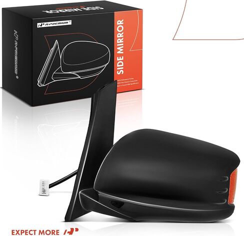 A -Premium Side Power Side Power Mirror - متوافق مع Honda Odyssey 2011 2012 2013 - يدويًا مسخنًا قابل للطي أسود خارج مرآة العرض الخلفي مع إشارة الدوران - استبدال# 76200TK8A31ZA in Saudi Arabia