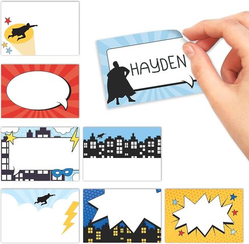 Hadley Designs 56 Greenery Self -Deshesive Name Tags ملصق للأطفال ملصقات للمدرسة ، ملصقات Nametags لتسميات الفصول الدراسية للمعلمين ، علامات الأسماء اللزجة للملابس in Kuwait