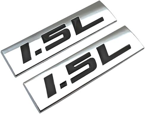 2x 4.6L الشعار المعدني باب Fedner Sticker Premium Sport Turbo 3D Logo V6 V8 Auto Badge Side Wing Scar Expensions (4.6L ، Black & Red) in Saudi Arabia