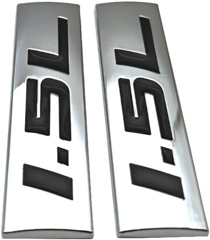 2x 4.6L الشعار المعدني باب Fedner Sticker Premium Sport Turbo 3D Logo V6 V8 Auto Badge Side Wing Scar Expensions (4.6L ، Black & Red) in Saudi Arabia