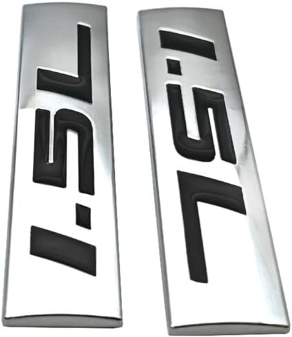 2x 4.6L الشعار المعدني باب Fedner Sticker Premium Sport Turbo 3D Logo V6 V8 Auto Badge Side Wing Scar Expensions (4.6L ، Black & Red) in Saudi Arabia
