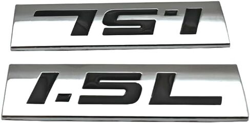 2x 4.6L الشعار المعدني باب Fedner Sticker Premium Sport Turbo 3D Logo V6 V8 Auto Badge Side Wing Scar Expensions (4.6L ، Black & Red) in Saudi Arabia