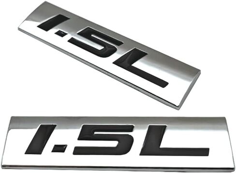 2x 4.6L الشعار المعدني باب Fedner Sticker Premium Sport Turbo 3D Logo V6 V8 Auto Badge Side Wing Scar Expensions (4.6L ، Black & Red) in Saudi Arabia