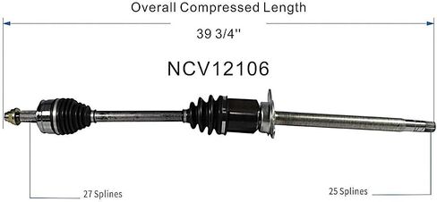 GSP NCV12106 CV AXLE ROMBLY ASSEMBLY لـ SELECT 2013-16 DODGE DART - أمامي يمين (جانب الركاب) in Saudi Arabia