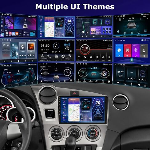 [2+64G] Android Car Stereo for Toyota Matrix 2009-2014, 9 inch HD Touchscreen Aftermarket Radio - Wireless Carplay & Android Auto, WiFi, DSP, Mirror Link, FM/RDS Radio, SWC + AHD Backup Camera in Saudi Arabia