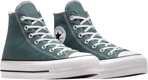 Converse Chuck Taylor All Star High-Top Platform Sneaker ، Dark Teal ، 8.5 in Saudi Arabia