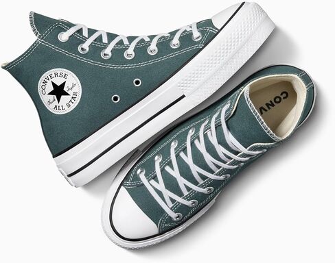 Converse Chuck Taylor All Star High-Top Platform Sneaker ، Dark Teal ، 8.5 in Saudi Arabia