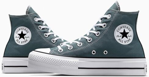 Converse Chuck Taylor All Star High-Top Platform Sneaker ، Dark Teal ، 8.5 in Saudi Arabia