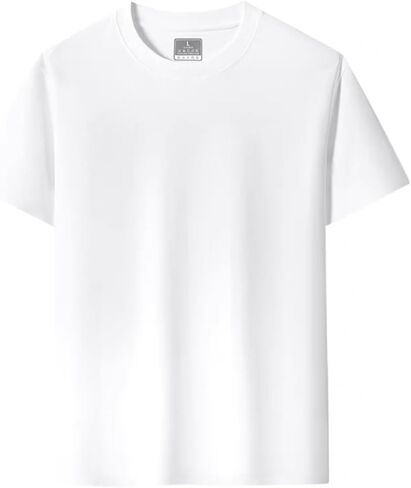 Men's Luxury Mercerized Cotton T-Shirt, Breathable, Cooling, Loose fit, Moisture-Wicking, Wrinkle-Resistant. in Saudi Arabia