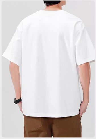 Men's Luxury Mercerized Cotton T-Shirt, Breathable, Cooling, Loose fit, Moisture-Wicking, Wrinkle-Resistant. in Saudi Arabia