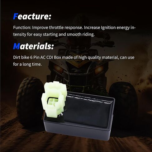 6 دبوس AC CDI Box استبدال لـ GY6 49CC 50CC 70CC 90CC 125CC 150CC ATV TAOTAO ROKETA SUNL SCOOTER MOPED GO KART DUNE MOTERGY MOTERCYCL in Saudi Arabia