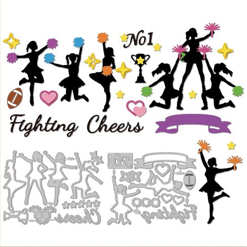 GLOBLELAND Sport Women Cutting Dies for Card Making Gymnastics Die Cuts Fitness Yoga Cut Dies for DIY Scrapbooking Journal Embossing Paper Craft Decor in Saudi Arabia
