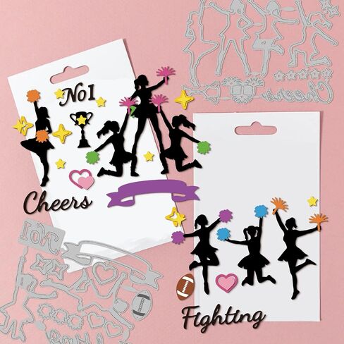 GLOBLELAND Sport Women Cutting Dies for Card Making Gymnastics Die Cuts Fitness Yoga Cut Dies for DIY Scrapbooking Journal Embossing Paper Craft Decor in Saudi Arabia