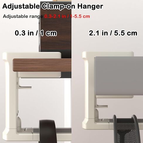 Headphone Hook - Adjustable Clamp-on Headphone Holder, Under Desk Gaming Headset Holder Mount Hook with Rotating Clamp (Black) in Saudi Arabia