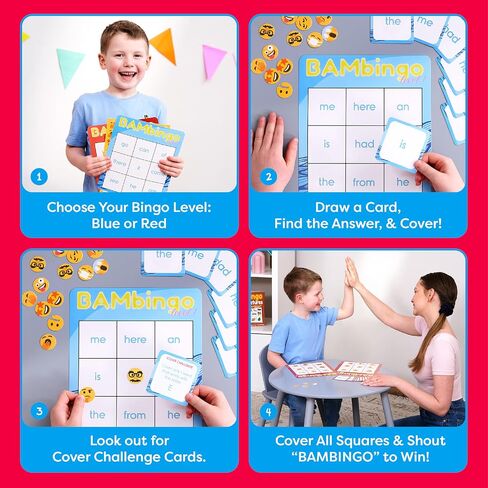 Sight Word Bingo Game Level 3 & 4 - Learn to Read Vocabulary for 1st 2nd 3rd Grade Kids - Dolch's Fry's Site Words Reading Game in Kuwait