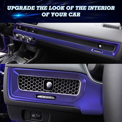 x xotic tech Interior Dashboard Center Console AC Air Vent Outlet Cover Trim, Sporty Red, Compatible with Honda Civic 11th Gen 2022 2023 2024 2025 in Saudi Arabia