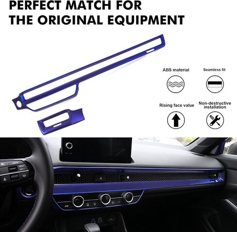 x xotic tech Interior Dashboard Center Console AC Air Vent Outlet Cover Trim, Sporty Red, Compatible with Honda Civic 11th Gen 2022 2023 2024 2025 in Saudi Arabia