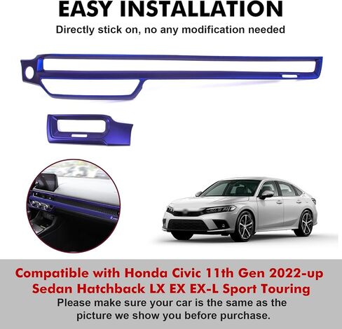 x xotic tech Interior Dashboard Center Console AC Air Vent Outlet Cover Trim, Sporty Red, Compatible with Honda Civic 11th Gen 2022 2023 2024 2025 in Saudi Arabia