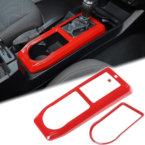 Aunginsy Car Gear Shift Panel Cup Holder Trim Ring Compatible with Toyota Tacoma 2016-2023 Truck Center Console Gear Shifter Cup Holder Panel Decorative Frame Protection Cover ABS Interior Accessories in Saudi Arabia