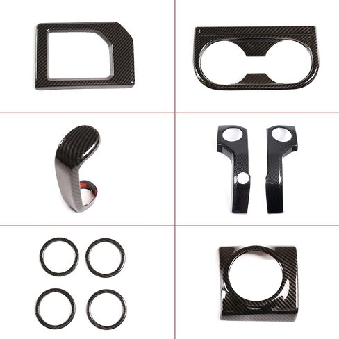 LLKUANG for Toyota Tundra 2014-2021 Console Air Outlet Cover Gear Shift Panel Cup Frame Car Accessories Interior Cover Trims ABS Decoration Kit-10pcs(Not Fit for RHD)(Matte Black) in Saudi Arabia