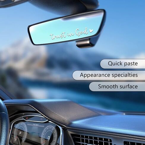 2PCS CAR REARVINCE MIRUR SUCAL ، الثقة في ملصق الله ، ملصق نافذة السيارات العاكسة للماء ، إكسسوارات المرآة الخلفية للسيارات ، Universal للسيارة ، الشاحنة ، الكمبيوتر المحمول (أبيض) in Kuwait
