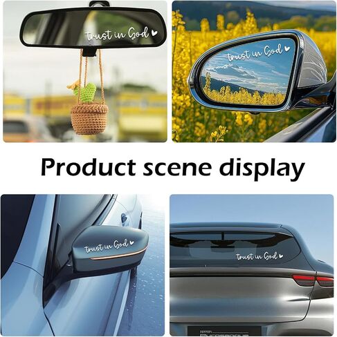 2PCS CAR REARVINCE MIRUR SUCAL ، الثقة في ملصق الله ، ملصق نافذة السيارات العاكسة للماء ، إكسسوارات المرآة الخلفية للسيارات ، Universal للسيارة ، الشاحنة ، الكمبيوتر المحمول (أبيض) in Kuwait